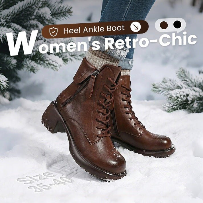 Vintara | Vintage Ankle Boots – Warm Fleece Lined Style for Women