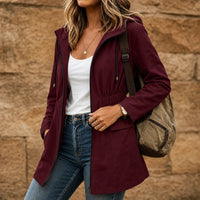 Cavella | Water-Resistant Drawstring Waist Hooded Parka