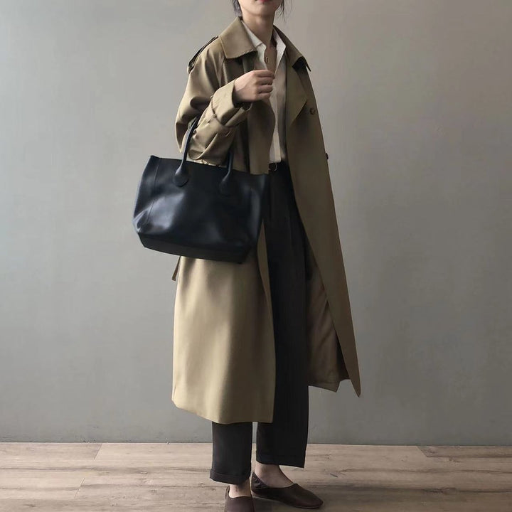 Genevieve | Trench classico lungo da donna, impermeabile e doppiopetto