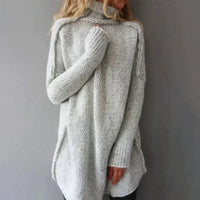 Luna | Maglione lungo oversize da donna in maglia grossa