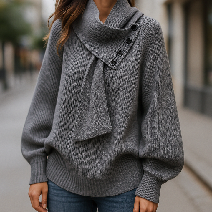 Seraphine | Maglione elegante da donna con collo a sciarpa