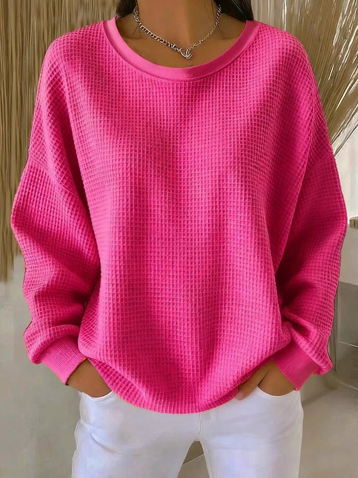 Ellora | Lockerer Pullover aus strukturiertem Waffelstrick