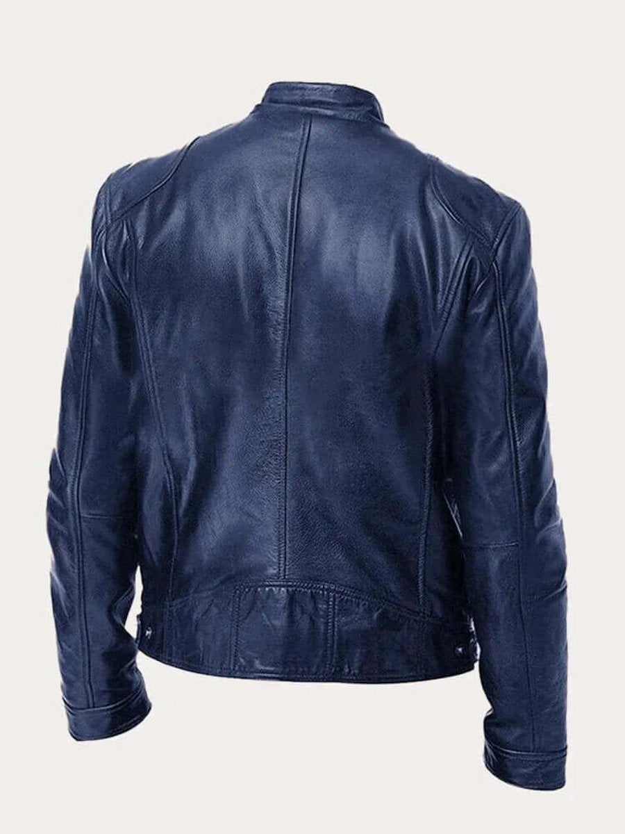 Maverick | Biker Jacket for Men with Genuine Leather Design