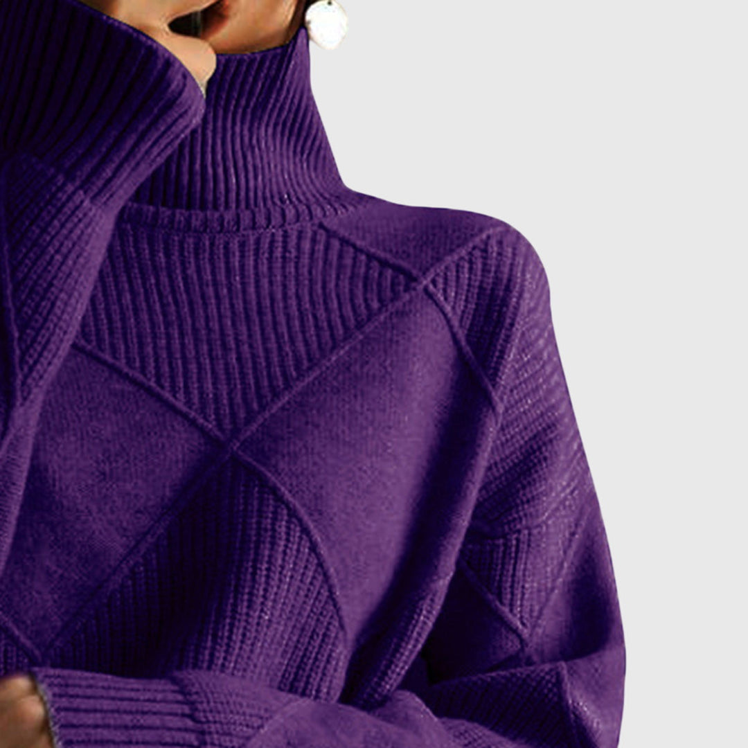 Camille | Maglione a collo alto con motivo geometrico