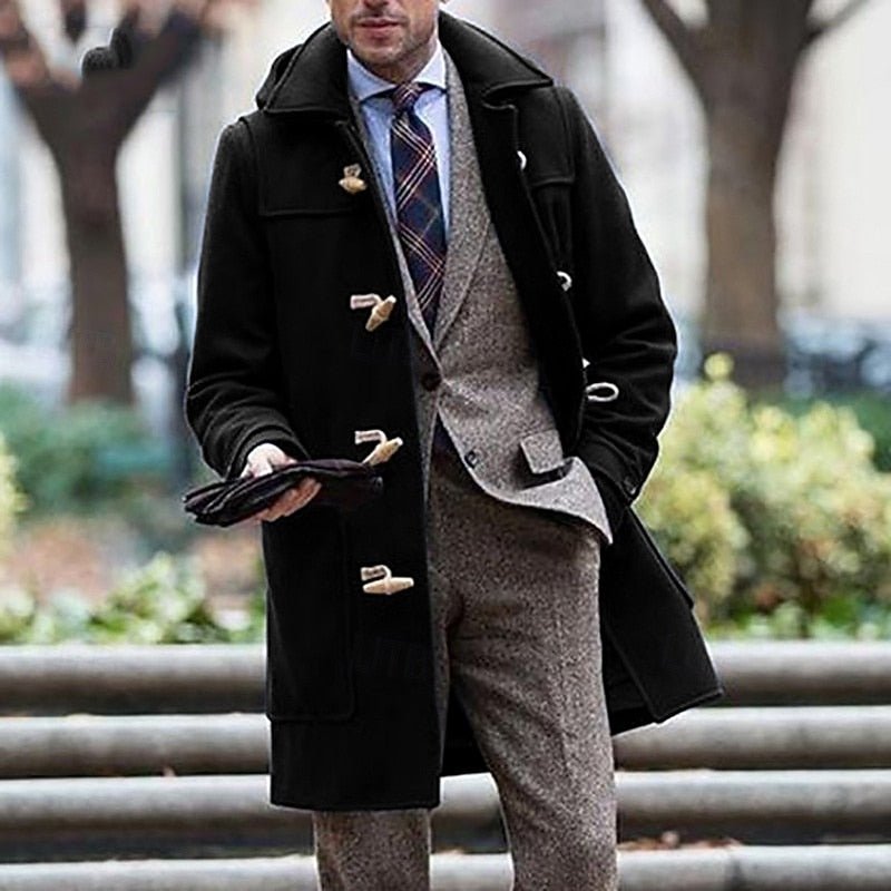 Fletcher | Hooded Toggle Overcoat – Classic Tailoring for Men