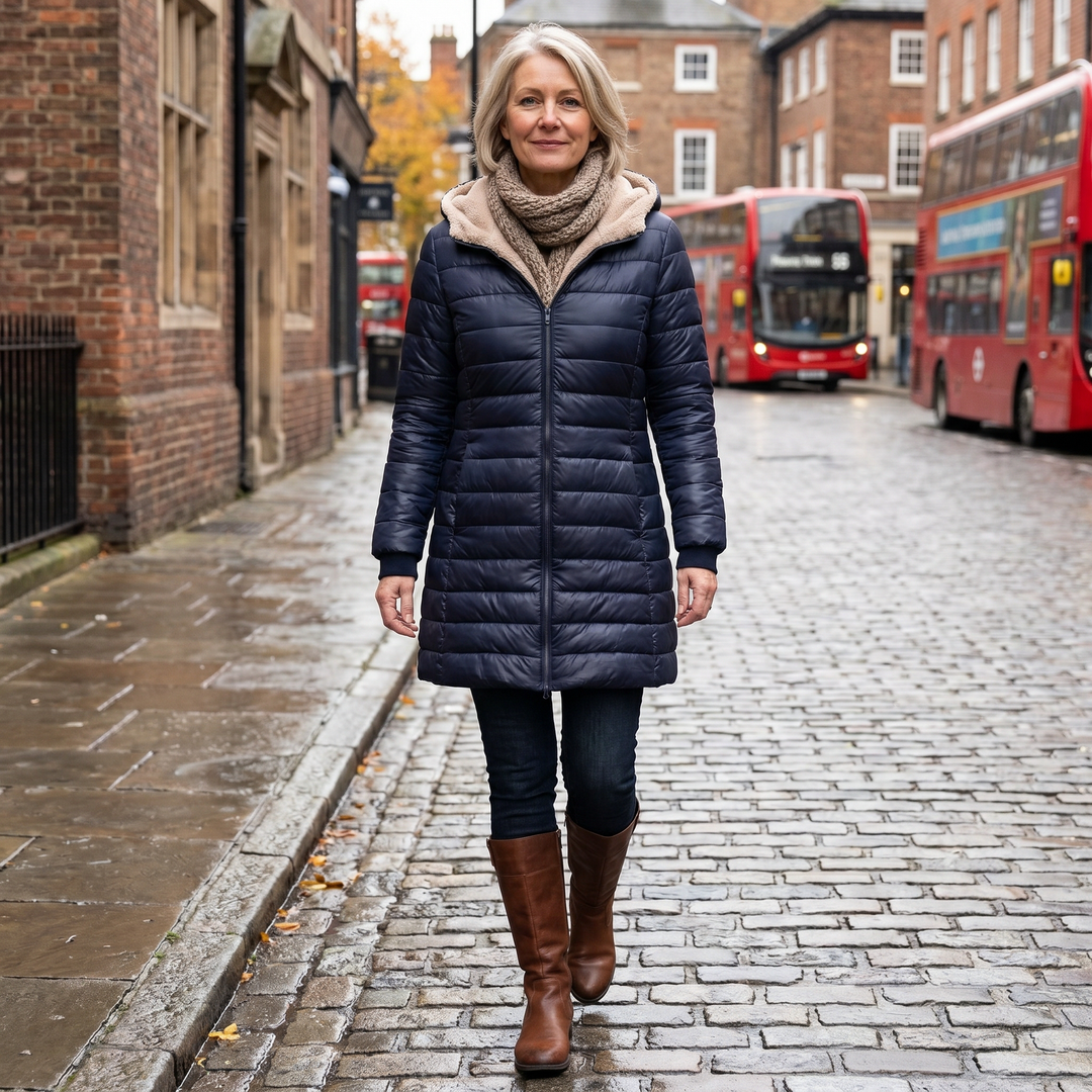 Velora | Mid-Length Hooded Parka – Stylish Insulated Design