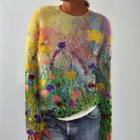 Chloe | Cozy Vibrant Floral Patterned Sweater
