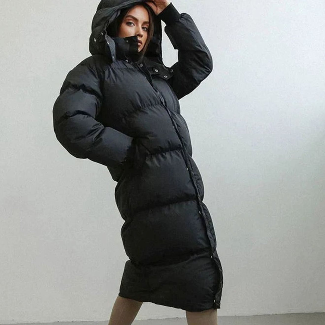 Miraa | Oversized Quilted Long Puffer Coat for Women