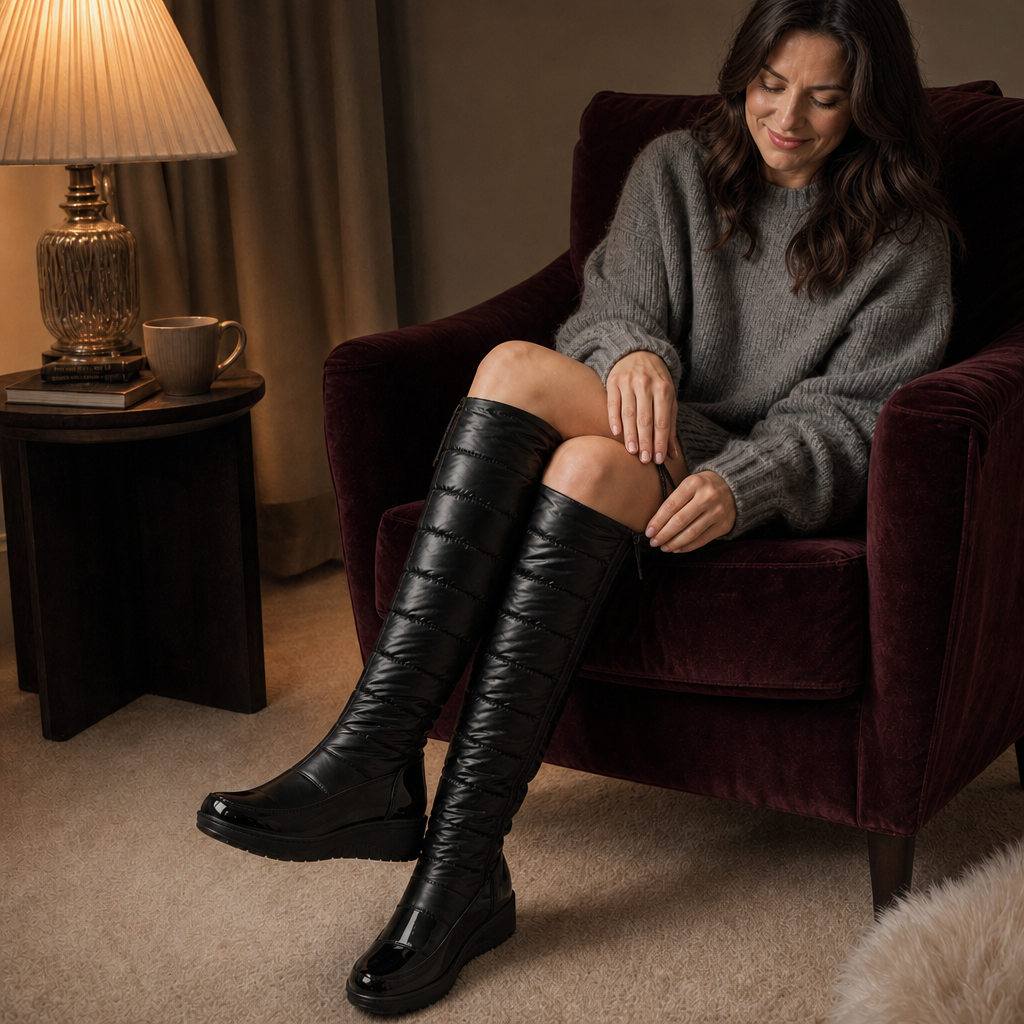 Wearbella | Plush-Lined Over-The-Knee Snow Boots for Women