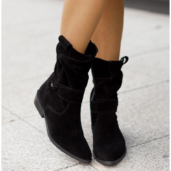 Ellarose | Women's Relaxed Slouchy Fold-Over Ankle Boots
