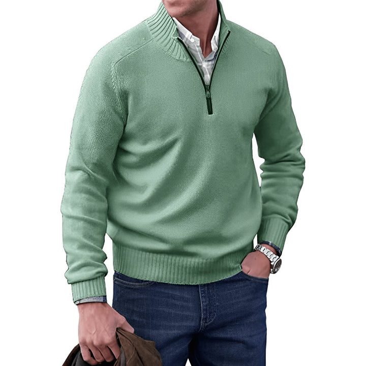 Landon | Maglione in maglia con mezza zip