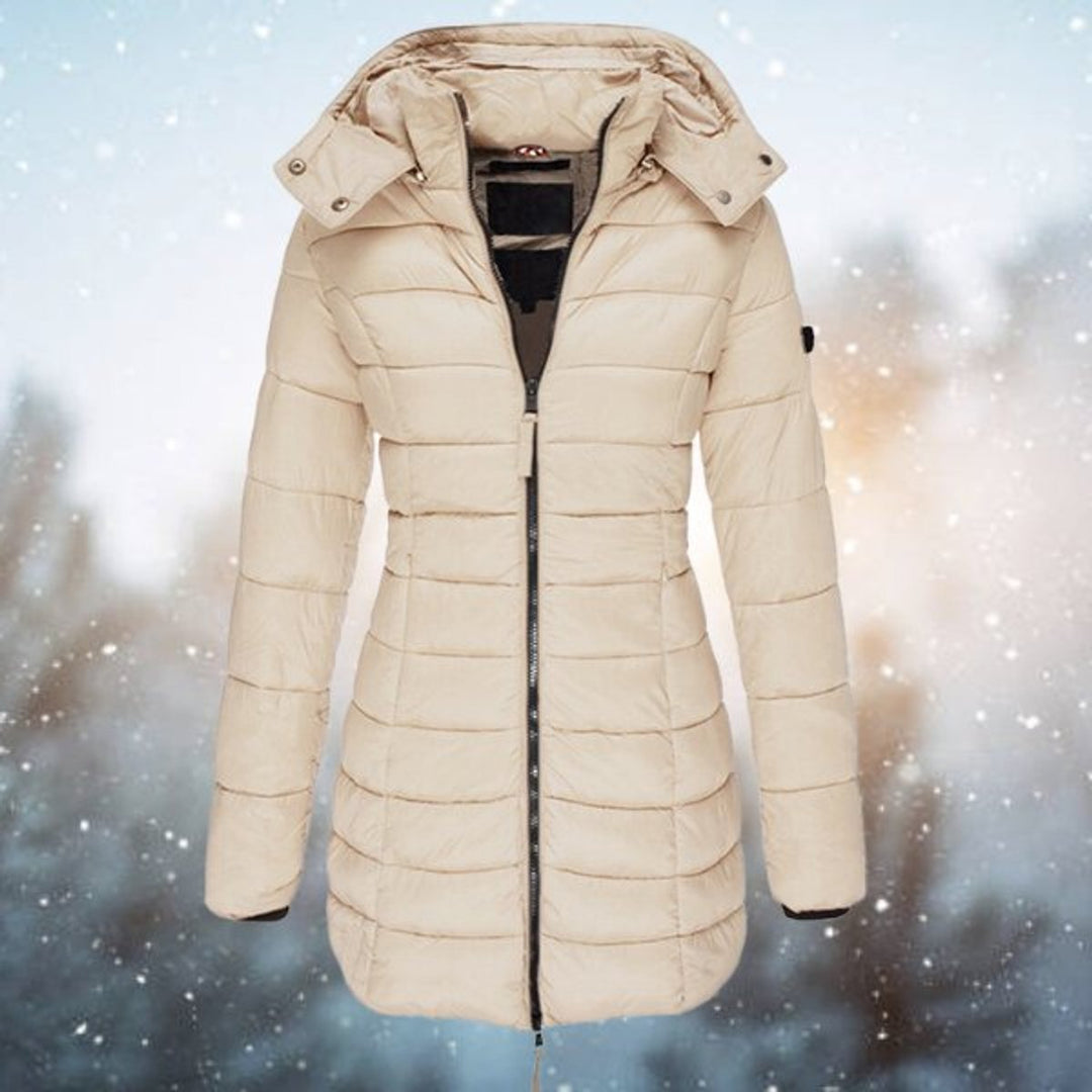 Katrina | Longline Hooded Puffer Coat for Women – Stylish Warmth
