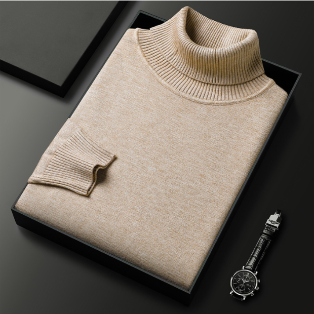 Havara | Cashmere Cotton Turtleneck Sweater – Elegant Versatile Style for Men