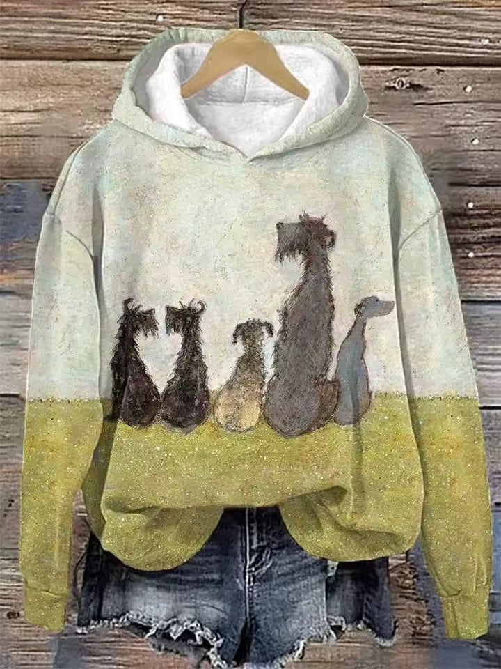 Nerida | Cozy Hoodie with Playful Dog Print