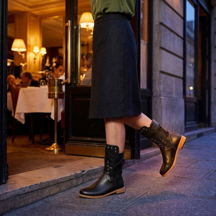Westlyn | Lace Up Ankle Boots – Wool Lined Stylish Footwear for Women