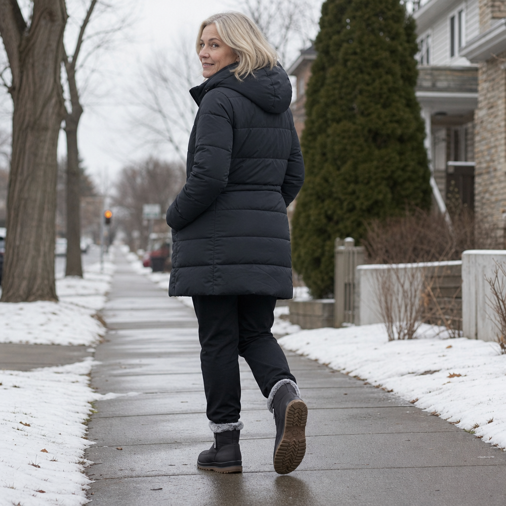 Warmalia | Waterproof Slip-On Snow Boots – Faux Fur-Lined Comfort for Women