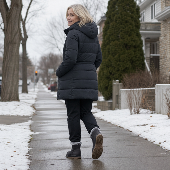 Warmalia | Waterproof Slip-On Snow Boots – Faux Fur-Lined Comfort for Women