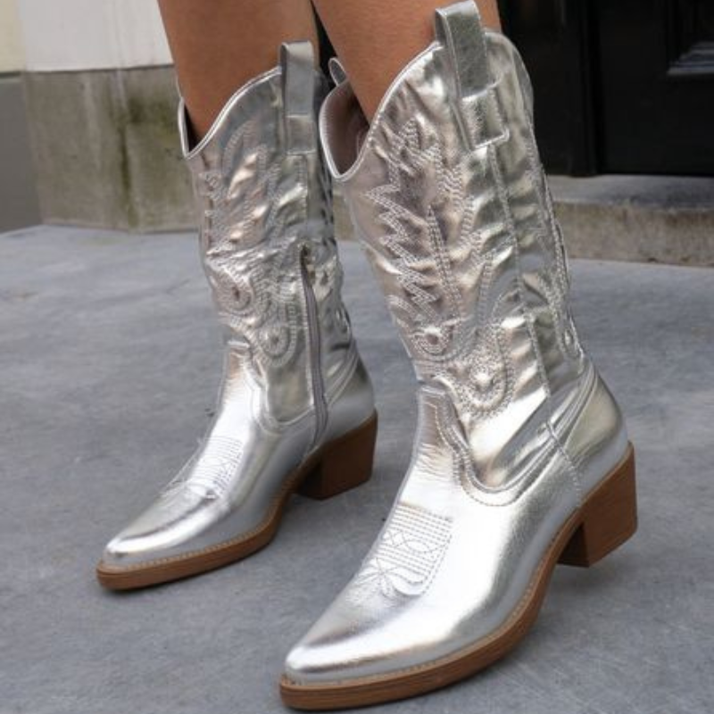 Stella | Metallic-Cowboystiefel