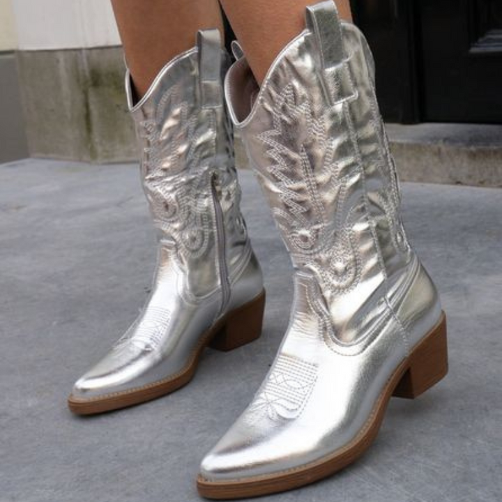 Stella | Metallic-Cowboystiefel