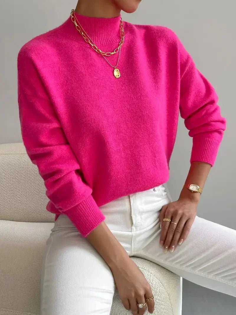 Vivienne | Strickpullover mit Stehkragen