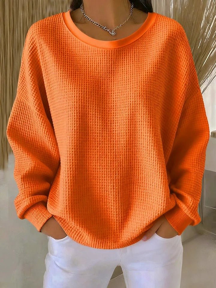 Ellora | Lockerer Pullover aus strukturiertem Waffelstrick