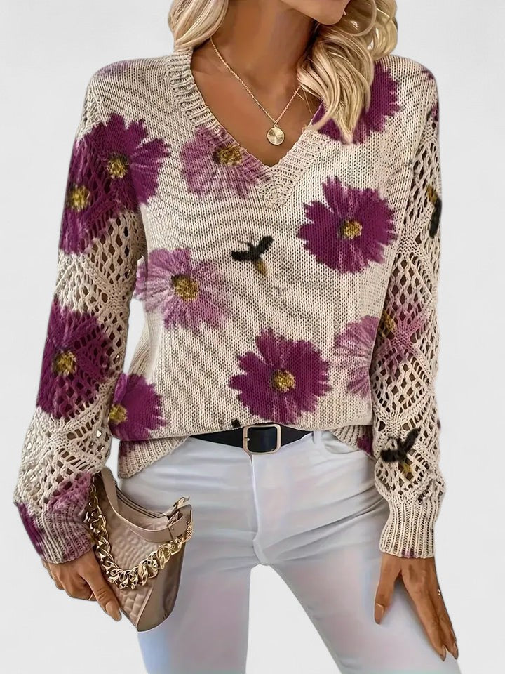 Corinne | Floral Knit Cardigan
