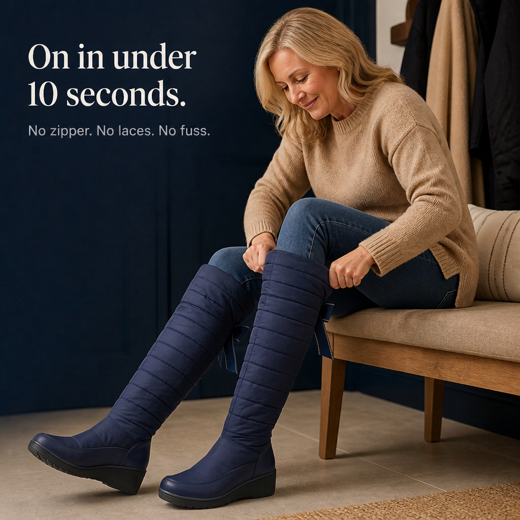 Duvella | Quilted Tall Winter Boots – Cozy Faux Fur Design for Women