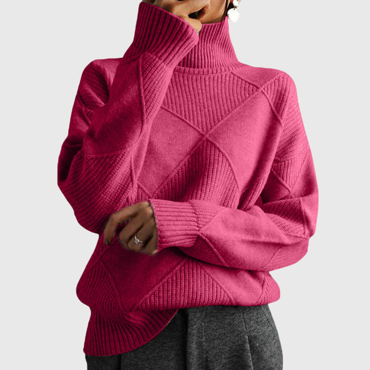 Camille | Maglione a collo alto con motivo geometrico