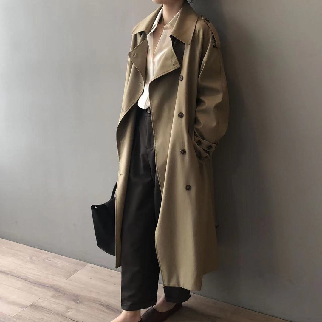 Genevieve | Trench classico lungo da donna, impermeabile e doppiopetto
