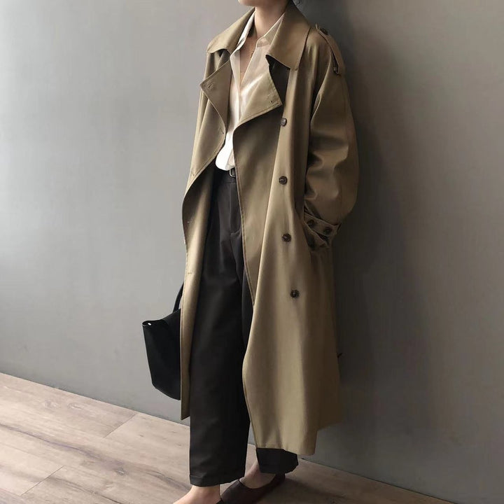 Genevieve | Trench classico lungo da donna, impermeabile e doppiopetto