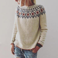 Harper | Geometric Wool Chunky Knit Sweater