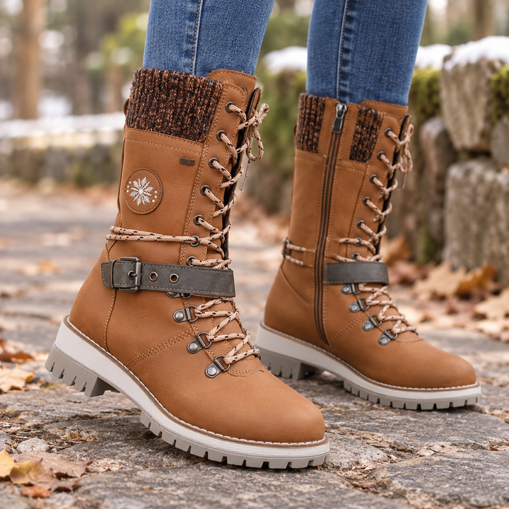 Snowlina | Knee-High Snow Boots – Adjustable Insulated Style