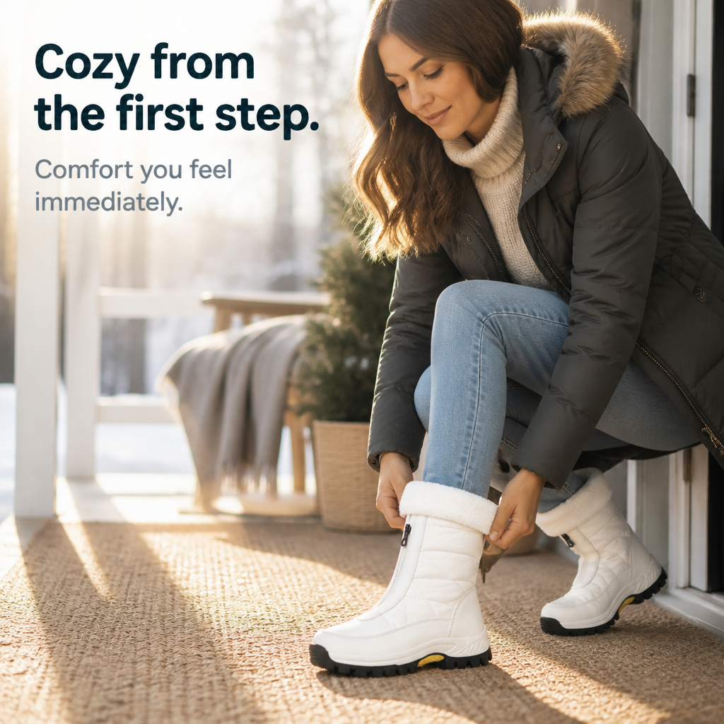 Snowlina | Plush-Lined Snow Boots – Mid-Calf Style for Women
