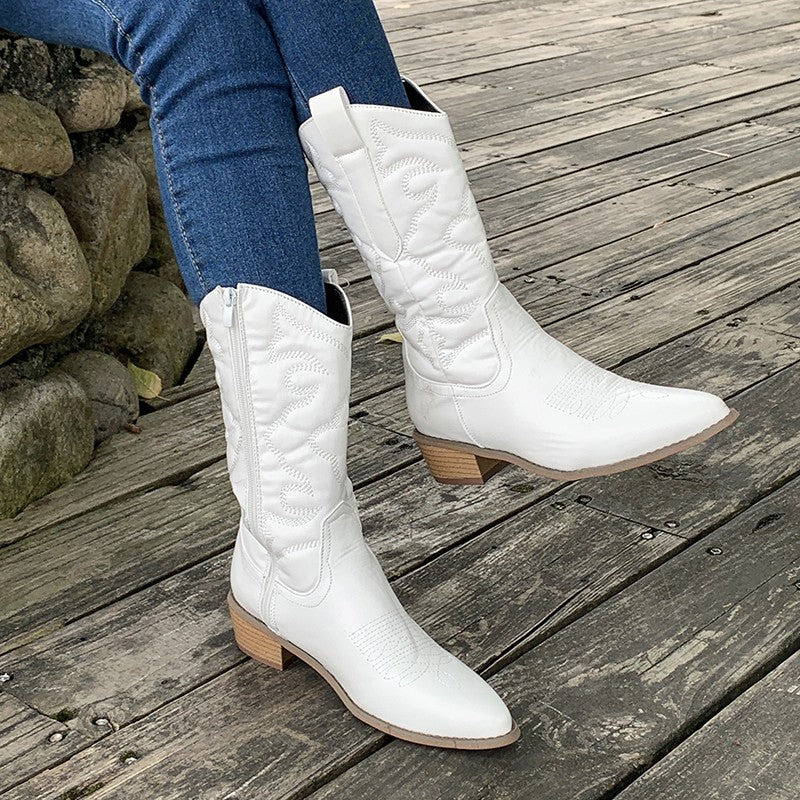Stella | Metallic-Cowboystiefel
