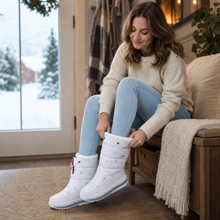 Frostelle | Snowflake-Print Winter Boots for Cozy Comfort