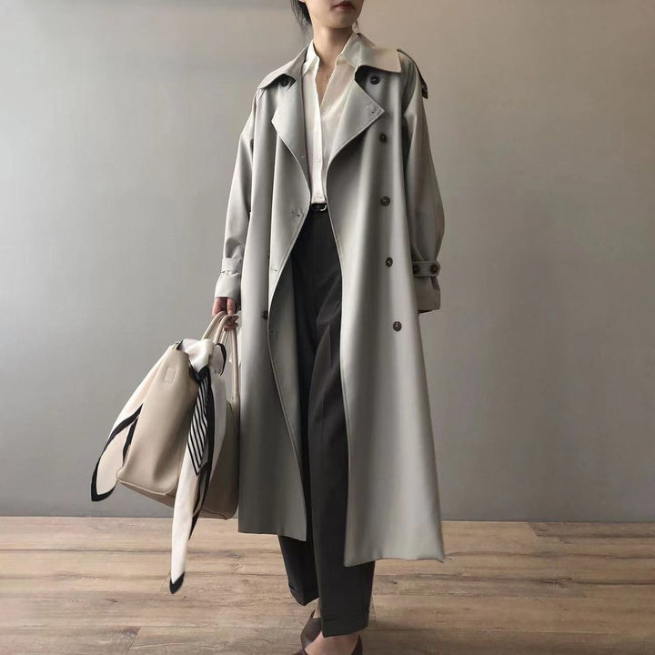 Genevieve | Trench classico lungo da donna, impermeabile e doppiopetto