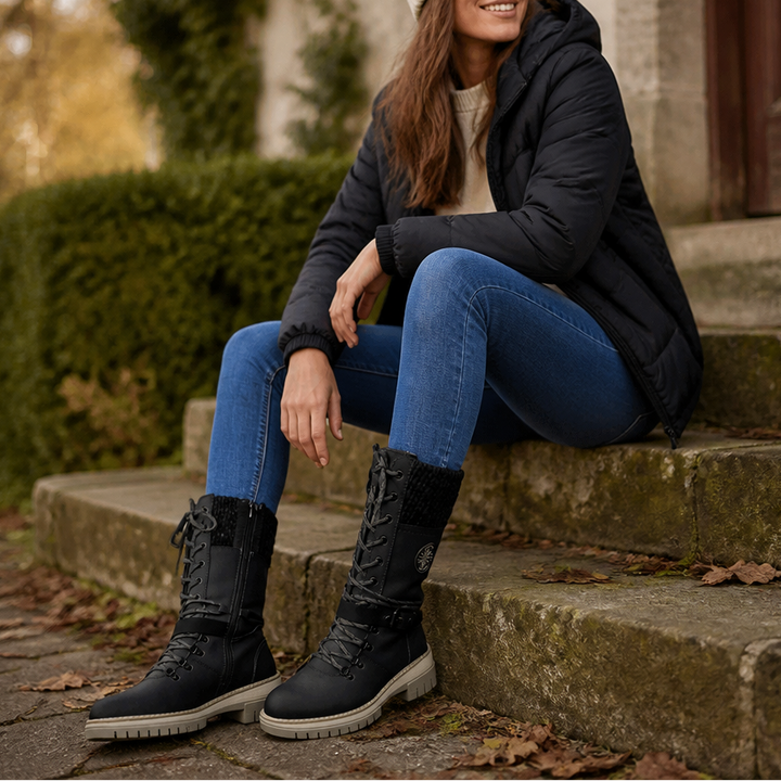 Cozette | Knit-Shaft Chelsea Boots – Comfortable Winter Style