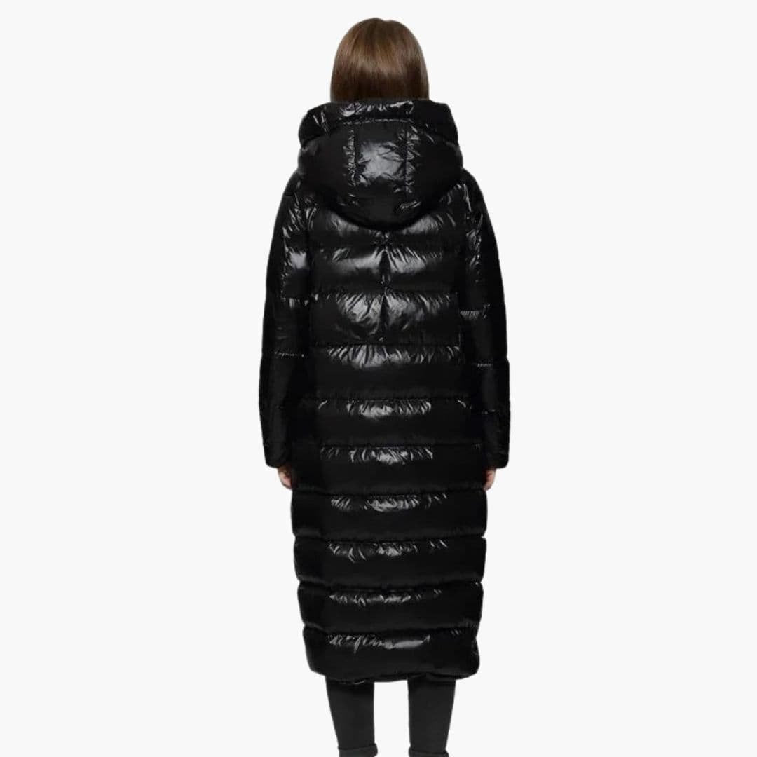 Pavona | Hooded Long Puffer Coat for Women – Stylish Quilted Design