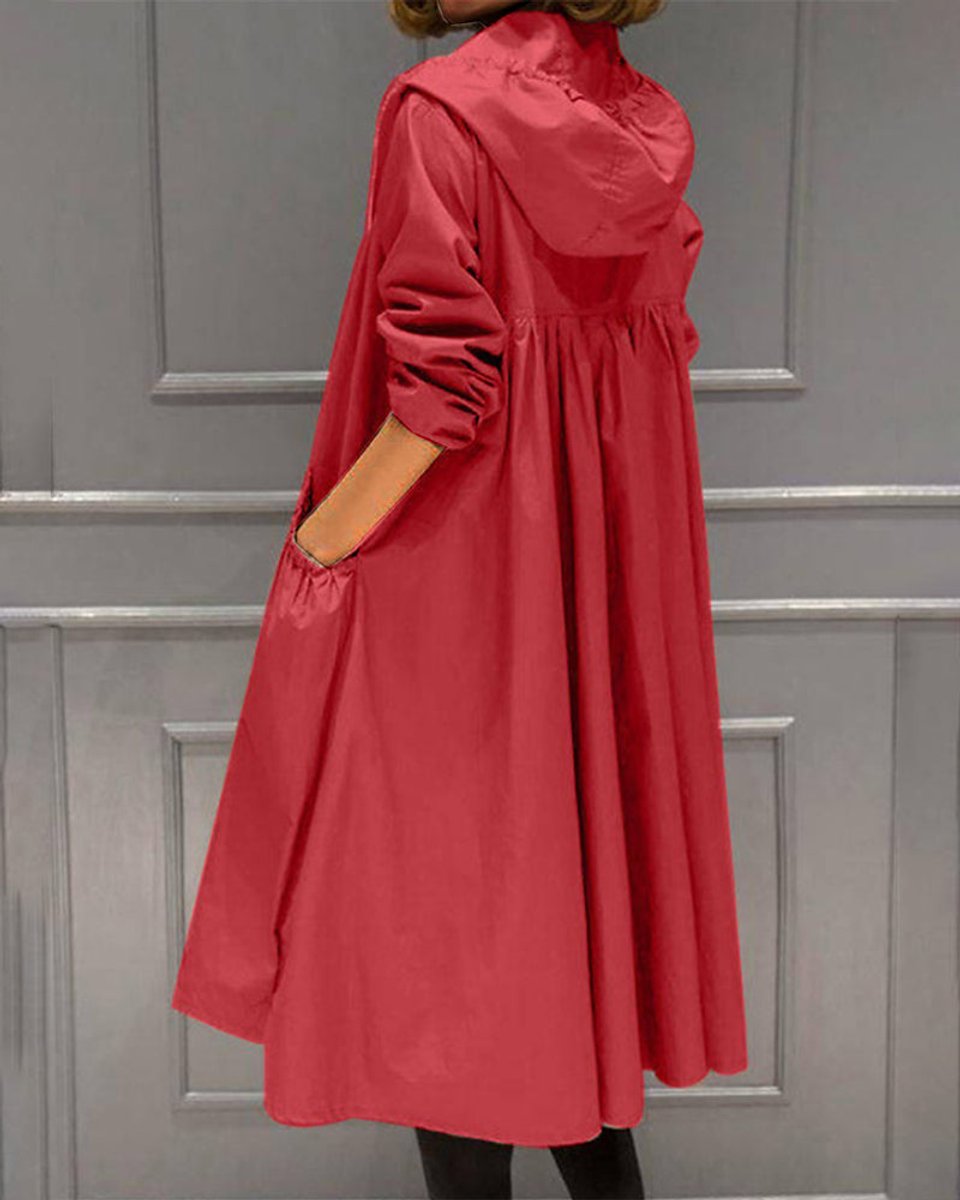 Maeve | Trench a linea A impermeabile con cappuccio, elegante da donna