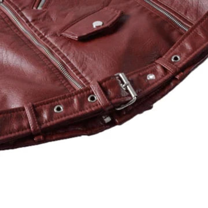 Rosie | Cropped Biker Faux Leather Jacket – Edgy Moto Style for Women