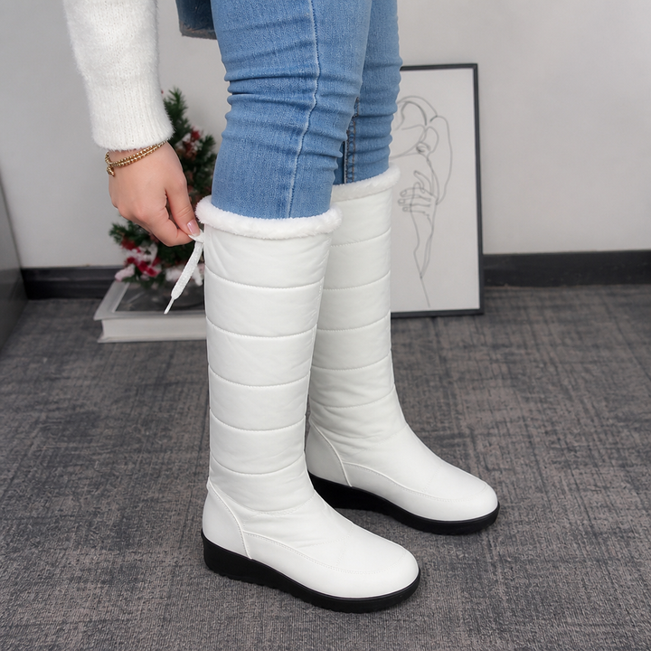 Calevra | Quilted Over-The-Knee Snow Boots – Warm and Stylish