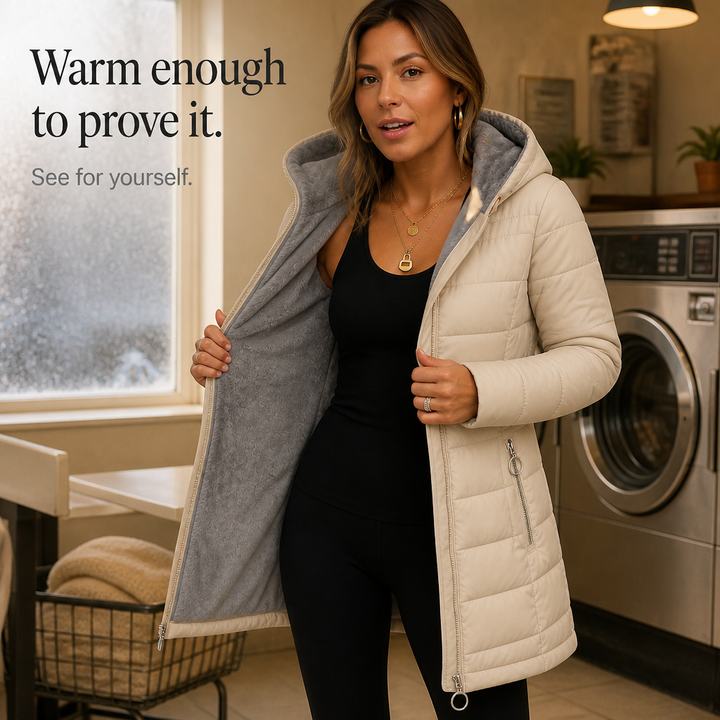 Wintervale | Plush-Lined Hooded Longline Puffer Coat