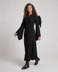 Selene | Hooded Flowing-Sleeve Witch Dress For Halloween