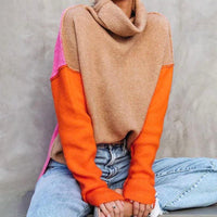 Elodie | Relaxed Color-Block Turtleneck Sweater