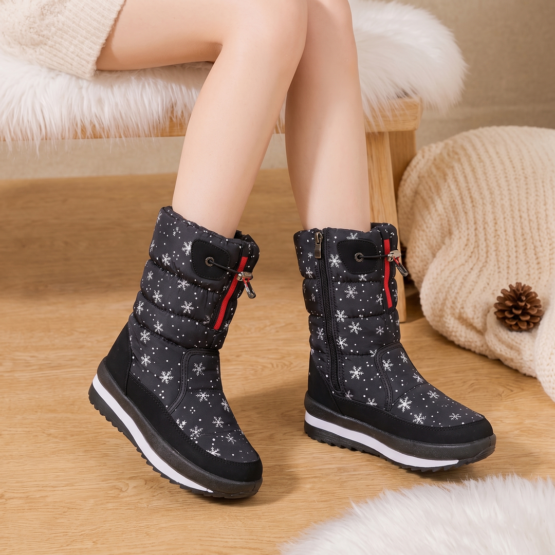 Frostelle | Snowflake-Print Winter Boots for Cozy Comfort