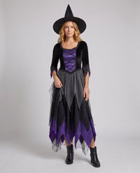 Rowena | Fashionable And Traditional Tulle Sorceress Costume For Halloween