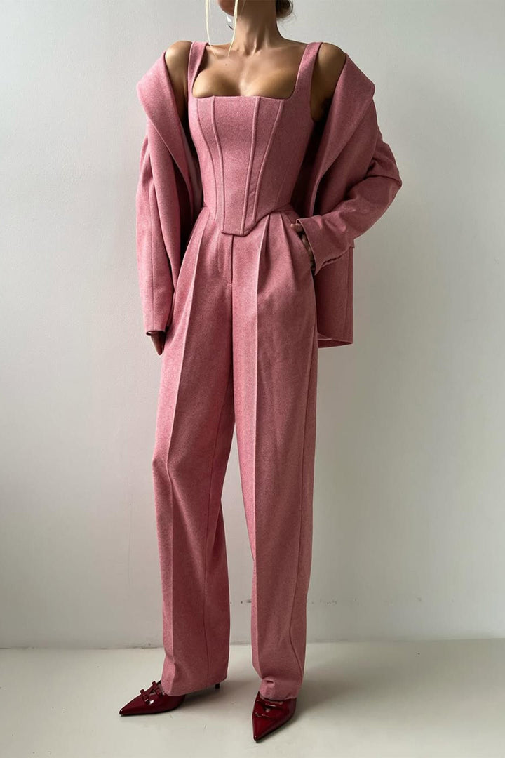 Milan | Women's Elegant 3-Piece Double-Breasted Blazer Set