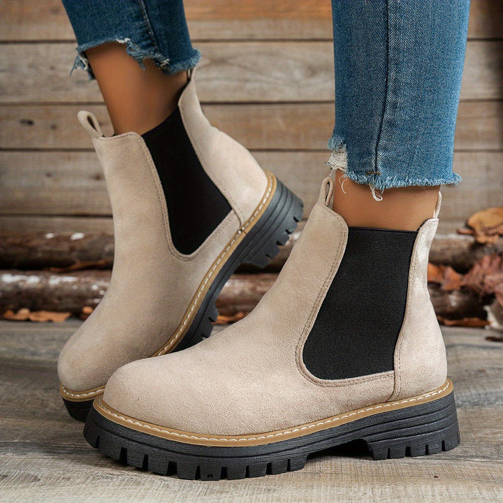 Aurelia | Women's Stylish Chunky Sole Chelsea Ankle Boots