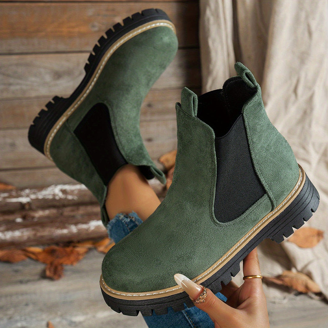 Aurelia | Women's Stylish Chunky Sole Chelsea Ankle Boots