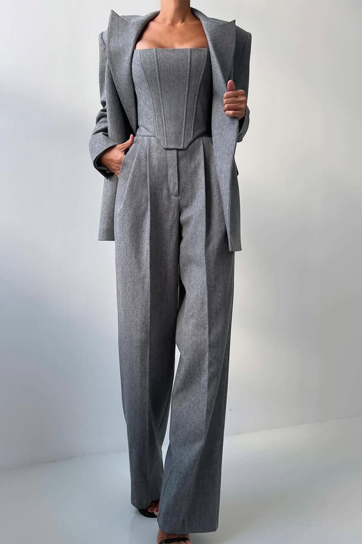 Milan | Women's Elegant 3-Piece Double-Breasted Blazer Set